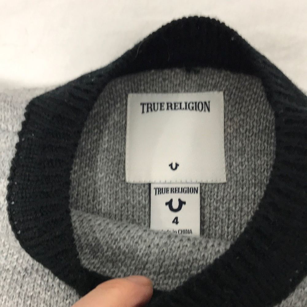 True Religion Horseshoe Patch Pullover Sweater - Picture 3 of 7